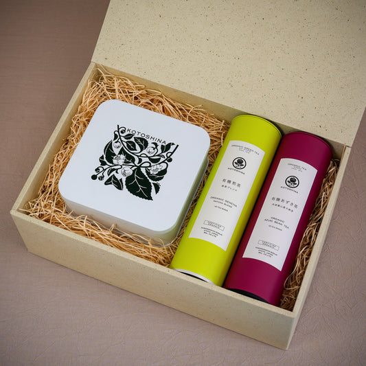 KOTOSHINAギフト/有機煎茶&有機あずき茶