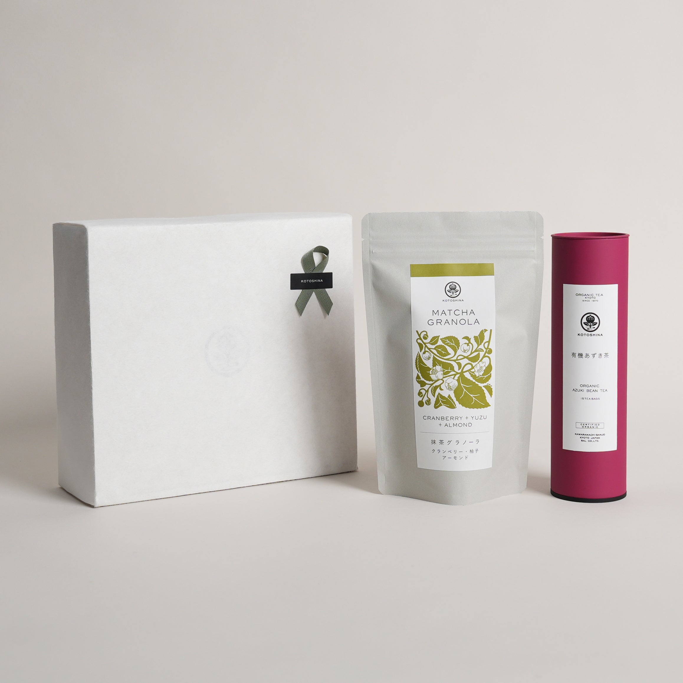 京都宇治抹茶グラノーラと有機あずき茶のセット