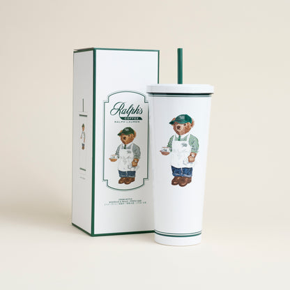 Ralph's Coffee ポロベア Ice Beverage カップ＆ストロー