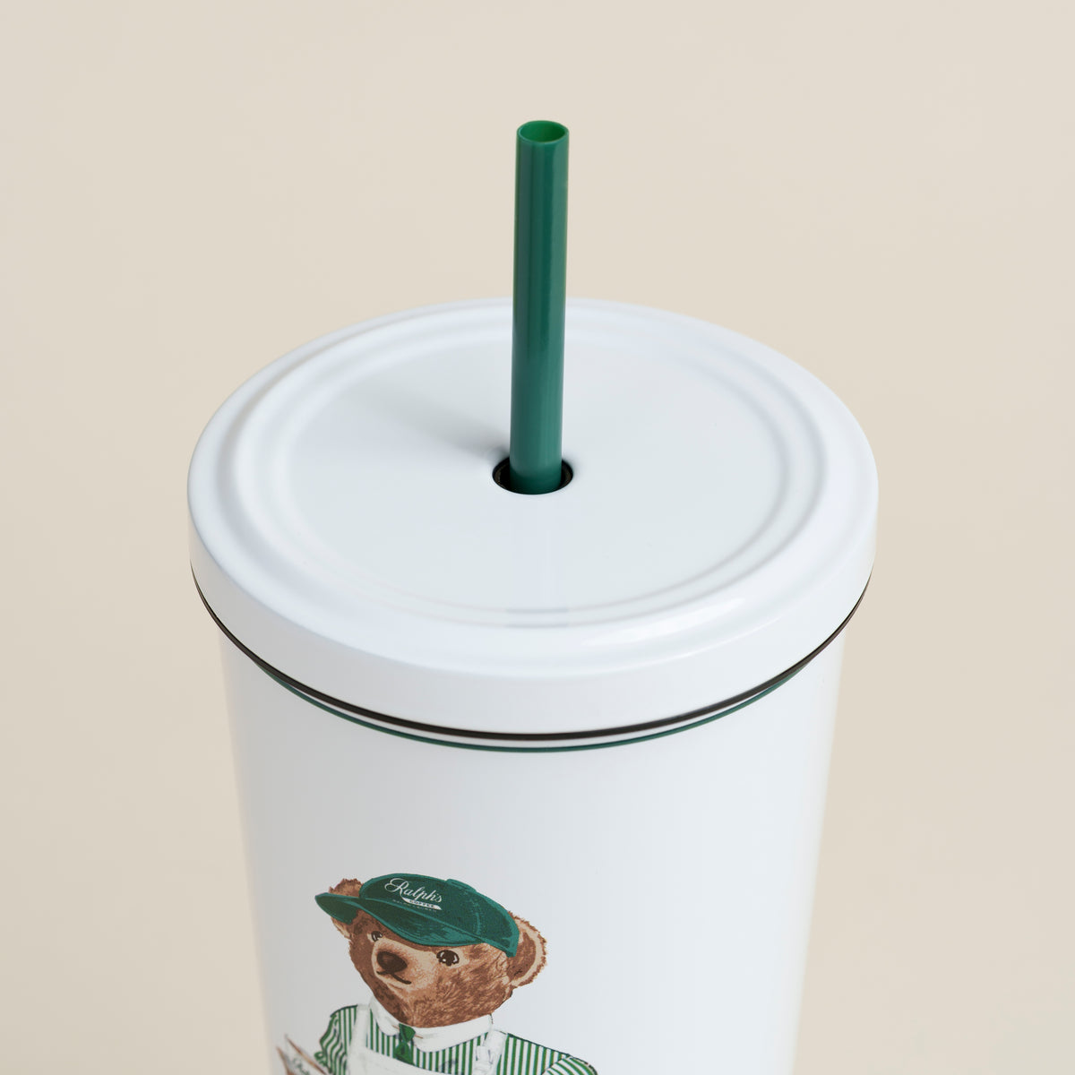 Ralph's Coffee ポロベア Ice Beverage カップ＆ストロー