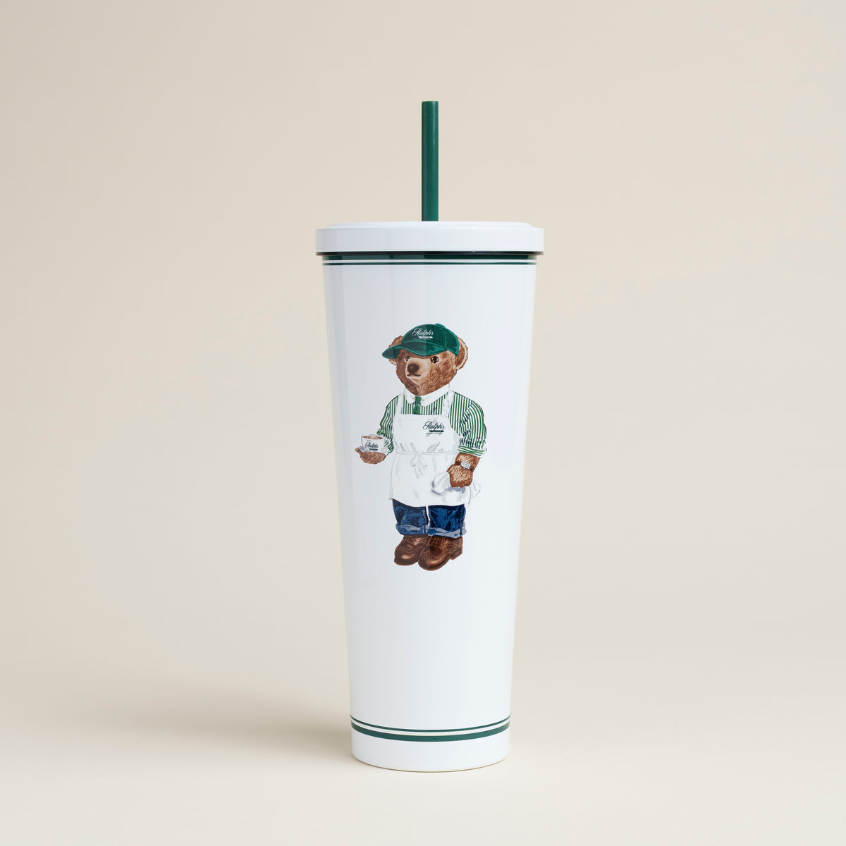 Ralph's Coffee ポロベア Ice Beverage カップ＆ストロー