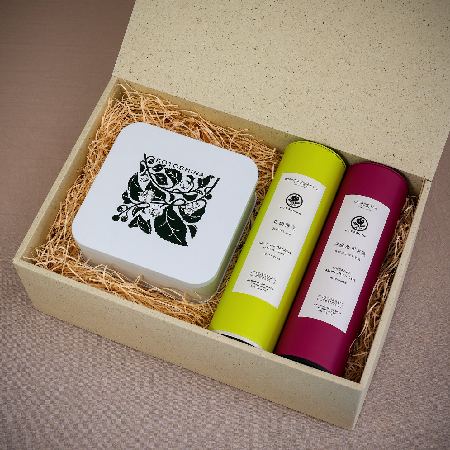 KOTOSHINAギフト/有機煎茶＆有機あずき茶