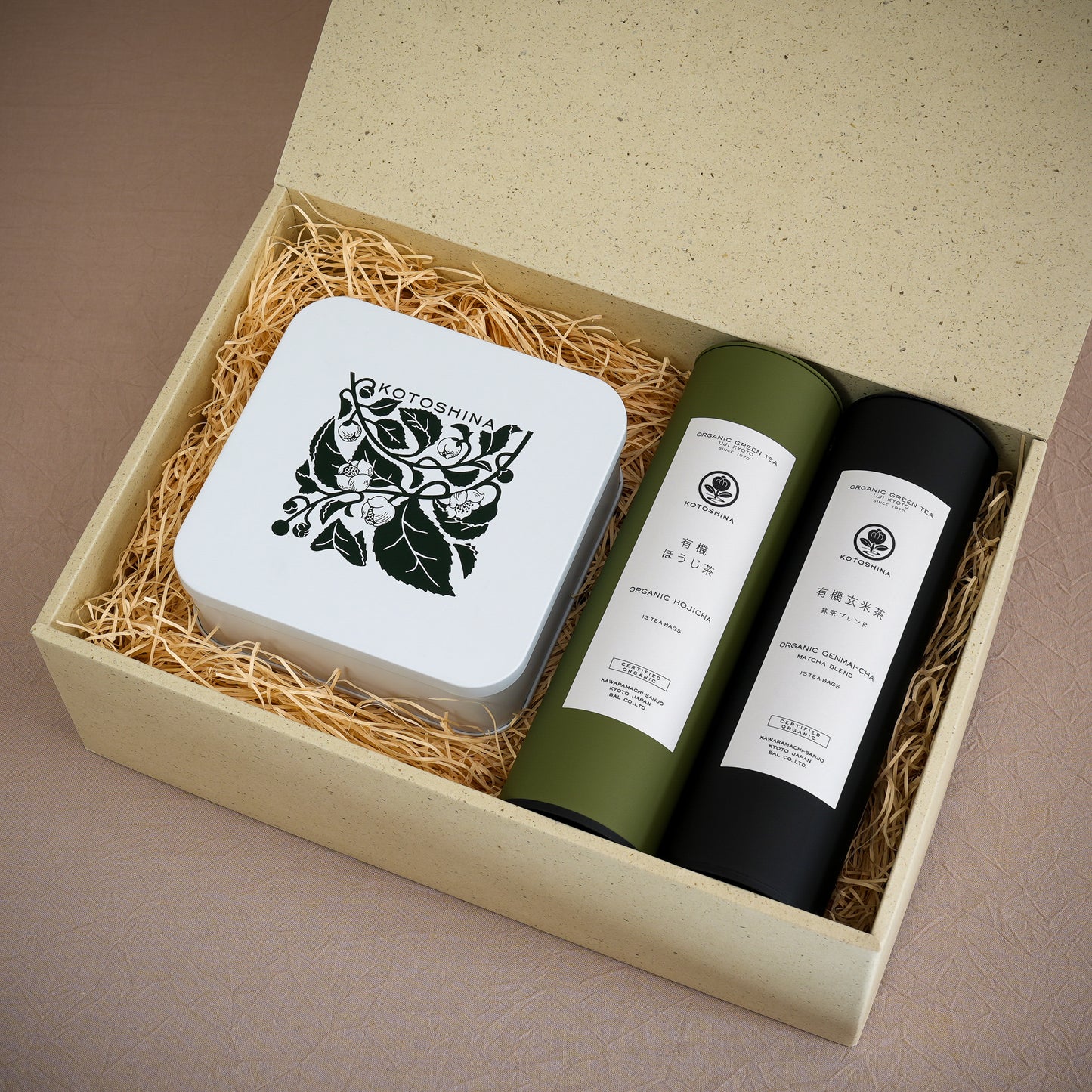 KOTOSHINAギフト/有機玄米茶＆有機ほうじ茶